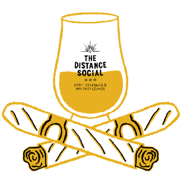 Illustration of TDS Glass with crossed cigars